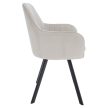 Design fotel, bézses szürke Velvet szövet, AURIL