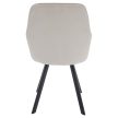 Design fotel, bézses szürke Velvet szövet, AURIL