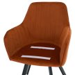 Design fotel, terrakotta Velvet szövet, AURIL
