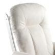 Hintaszék lábtartóval, fehér/krém, SAFORD