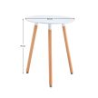 Étkezőasztal, fehér/bükk, átmérő 60 cm, ELCAN NEW TYP 1