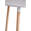 Étkezőasztal, fehér/bükk, átmérő 80 cm, ELCAN NEW TYP 2