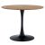 Étkezőasztal, kerek, tölgy/fekete, átmérő 110 cm, REVENTON NEW