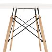 Étkezőasztal,  fehér/bükk, átmérő 90 cm, GAMIN 2 NEW 90