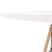 Étkezőasztal,  fehér/bükk, átmérő 90 cm, GAMIN 2 NEW 90