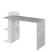 Számítógépasztal, beton/fehér, ANDREO NEW