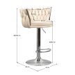 Design bárszék, bézs Velvet szövet/króm, BRIN