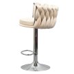 Design bárszék, bézs Velvet szövet/króm, BRIN