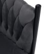 Étkezőszék, sötétszürke Velvet szövet/fekete, BLER