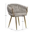 Étkezőszék, szürkésbarna Taupe Velvet szövet/gold króm arany, DEILA