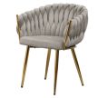 Étkezőszék, szürkésbarna Taupe Velvet szövet/gold króm arany, DEILA