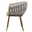 Étkezőszék, szürkésbarna Taupe Velvet szövet/gold króm arany, DEILA