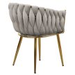 Étkezőszék, szürkésbarna Taupe Velvet szövet/gold króm arany, DEILA