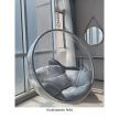 Függő fotel, átlátszó/arany/fehér, BUBBLE NEW TYP 1