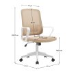 Irodai szék, bézs/fehér, SALOMO TYP 1