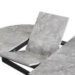 Kihúzható étkezőasztal, beton/fekete, 100x100-140x75 cm, ABERO TYP 1