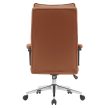 Irodai szék, barna camel ekobőr/króm, KAHIL