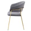 Design étkezőszék, szürkésbarna Velvet szövet/gold króm arany, DASMIN TYP 1