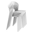 Rakásolható szék, fehér, RADANA NEW