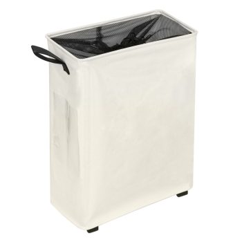 Összecsukható szennyestartó kerekekkel, bézs, PRIOR