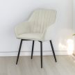 Design fotel, krémszínű/fekete, VAJRO