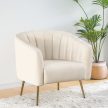 Design fotel, bézs Velvet szövet/gold króm-arany, BAGY