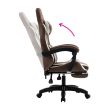 Irodai/gamer szék, barna/fehér, HOSPO