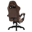 Irodai/gamer szék, barna/fehér, HOSPO