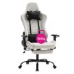 Irodai/gamer szék, fehér/fekete, teherbírás 150 kg, PAPIBAS