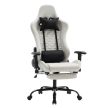 Irodai/gamer szék, fehér/fekete, teherbírás 150 kg, PAPIBAS