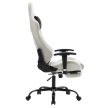 Irodai/gamer szék, fehér/fekete, teherbírás 150 kg, PAPIBAS