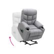 Állítható masszázs fotel, világosszürke, HUDSON