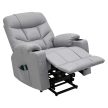 Állítható masszázs fotel, világosszürke, HUDSON