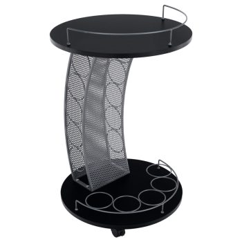 Tálalóasztal, fekete/ezüst, ALADAR NEW