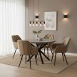 Design fotel, bézs Velvet szövet, VERIO NEW