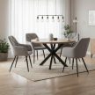 Design fotel, szürke Velvet szövet, VERIO NEW