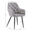 Design fotel, szürke Velvet szövet, VERIO NEW
