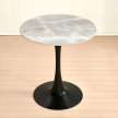 Étkezőasztal, szürke márvány/fekete, átmérő 90 cm, LORIAN TYP 1