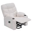 Állítható masszázs fotel, fehér, HUDSON