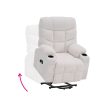 Állítható masszázs fotel, fehér, HUDSON