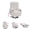 Állítható masszázs fotel, fehér, HUDSON