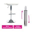 Gázrugó, króm, hosszúság 69,4 cm, 150 kg, PIEST TYP 8
