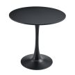 Étkezőasztal, fekete, átmérő 80 cm, REVENTON NEW