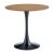 Étkezőasztal, tölgy/fekete, átmérő 80 cm, REVENTON NEW