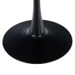 Étkezőasztal, tölgy/fekete, átmérő 80 cm, REVENTON NEW