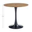 Étkezőasztal, tölgy/fekete, átmérő 80 cm, REVENTON NEW