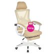 Irodai szék, bézs/fehér, teherbírás 150 kg, MALVIN