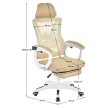 Irodai szék, bézs/fehér, teherbírás 150 kg, MALVIN