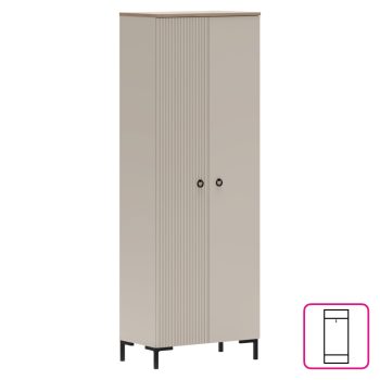 Szekrény, szürkésbarna Taupe/silverjack tölgy, DOMCA 2D