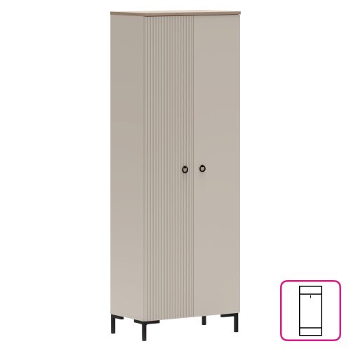 Szekrény, szürkésbarna Taupe/silverjack tölgy, DOMCA 2D